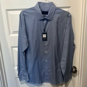Men’s XL 17.5 David Donahue Dress Shirt - Blue